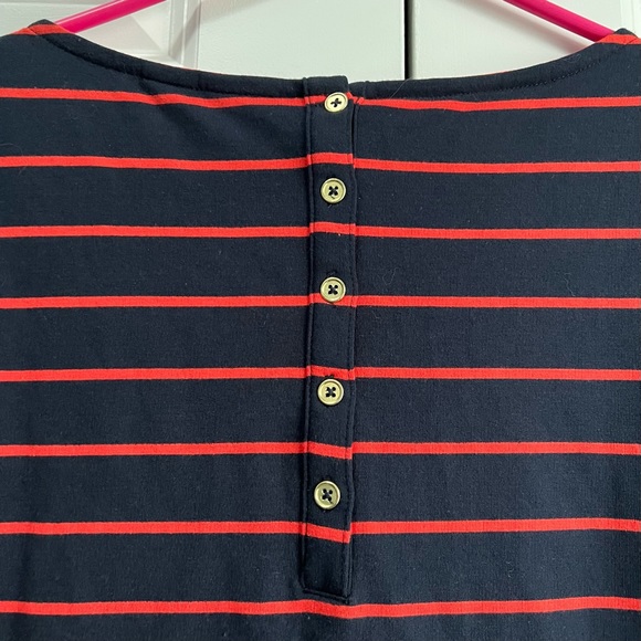 St. Tropez navy and red stripe long sleeve t-shirt dress - Picture 4 of 6